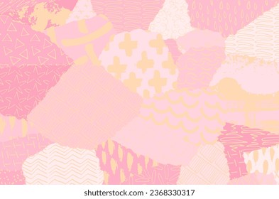 Abstract black strokes, Hand sketched Vector Pattern. Retro abstract pattern in geometric style. Abstract multicolored geometric pattern.	
