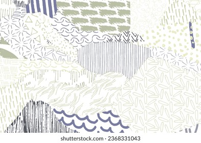 Abstract black strokes, Hand sketched Vector Pattern. Retro abstract pattern in geometric style. Abstract multicolored geometric pattern.	
