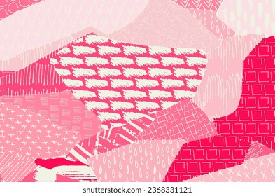 Abstract black strokes, Hand sketched Vector Pattern. Retro abstract pattern in geometric style. Abstract multicolored geometric pattern.	
