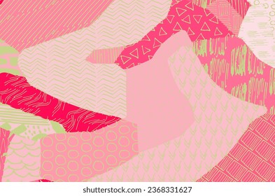 Abstract black strokes, Hand sketched Vector Pattern. Retro abstract pattern in geometric style. Abstract multicolored geometric pattern.	
