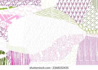 Abstract black strokes, Hand sketched Vector Pattern. Retro abstract pattern in geometric style. Abstract multicolored geometric pattern.	
