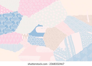 Abstract black strokes, Hand sketched Vector Pattern. Retro abstract pattern in geometric style. Abstract multicolored geometric pattern.	
