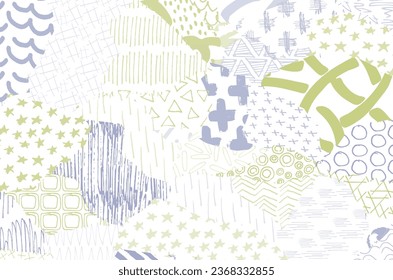 Abstract black strokes, Hand sketched Vector Pattern. Retro abstract pattern in geometric style. Abstract multicolored geometric pattern.	
