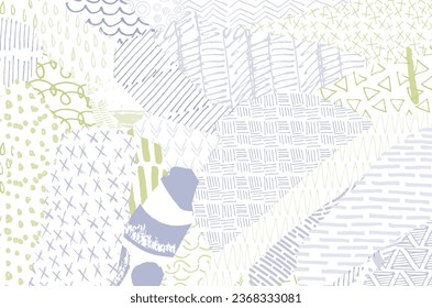 Abstract black strokes, Hand sketched Vector Pattern. Retro abstract pattern in geometric style. Abstract multicolored geometric pattern.	
