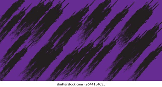 Trazos negros Abstractas en un fondo púrpura vibrante