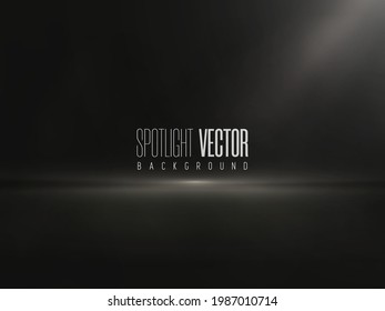 Abstract black stylish modern trendy spotlight background.