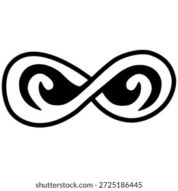 Abstractas Símbolo del infinito estilizado negro