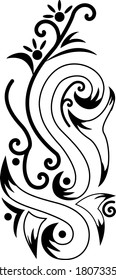 abstract black tattoo vector design art abstract graphic illustration drawing decoration decorative pattern