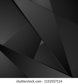 Resumen de antecedentes corporativos de tecnología negra. Plantilla de diseño vectorial moderno