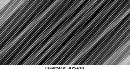 Abstract black tech stripes background. Vector dark striped graphic design illustration