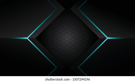 Abstract black technology concept design. Vector template background