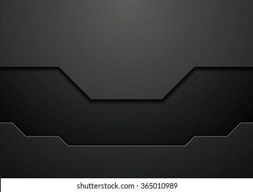 Resumen del diseño del concepto de tecnología negra. Fondo de plantilla de vector