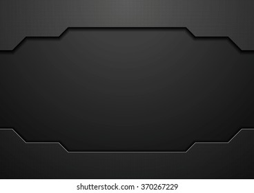 Abstract black technology concept design  Vector template background