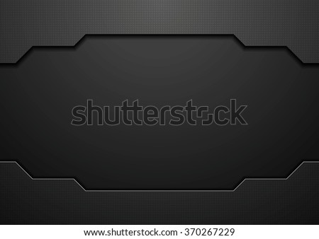 Abstract black technology concept design. Vector template background