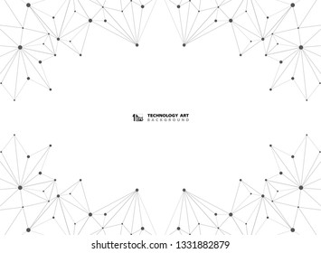 Abstract black technology connection line on white background. You can use for technology ad, poster, print, cover artwork. illustration vector eps10