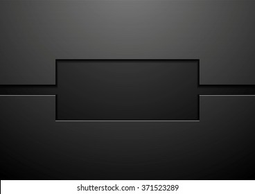 Abstract black technology corporate design. Vector illustration