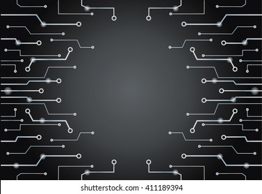 Abstract black technology lines art background and space 