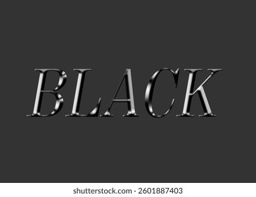 Abstract Black Text Effect Design Black Background