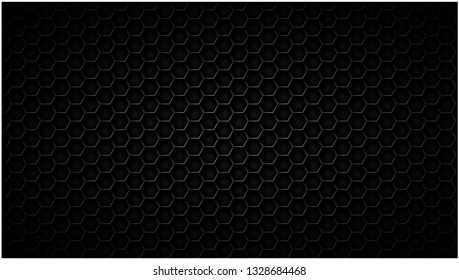 Abstract black texture background hexagon