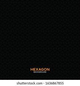 Abstract black texture background hexagon.