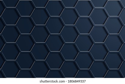 Abstract black texture background hexagon. gradient effect