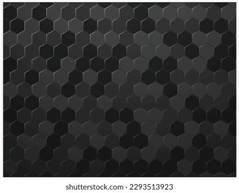 fondo de textura negra abstracta, papel tapiz de textura metálica hexagonal de honeycomb