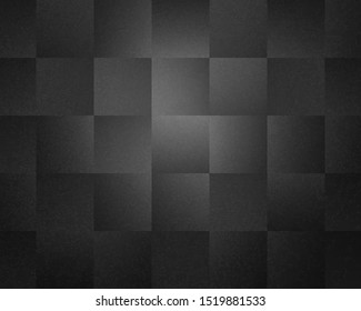Abstract black texture background. Squares pattern texture. Dark color. Empty background with spotlight effect. vector illustration.