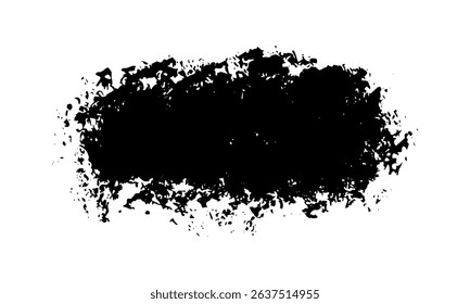 Abstract black texture, brush stroke, spot