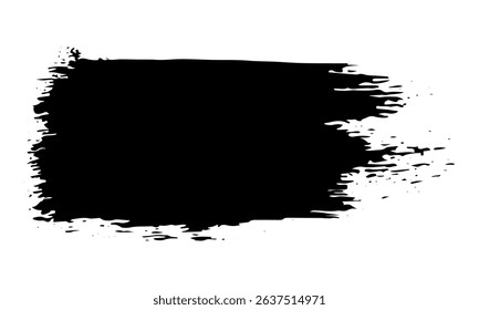 Abstract black texture, brush stroke, spot