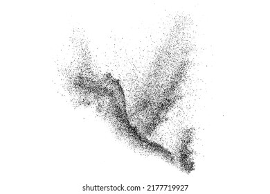 Abstract black texture. Dark grainy texture on white background. Dust overlay textured. Grain noise particles. Grunge design elements. Vector illustration, EPS 10.