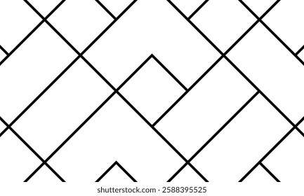 abstract black thin line irregular rectangle pattern suitable for background.