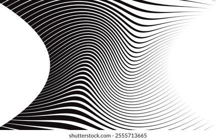 abstract black thin line squeeze pattern can be used background.