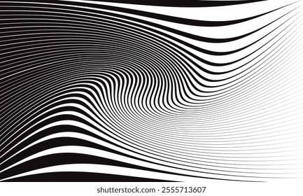abstract black thin line twist pattern can be used background.