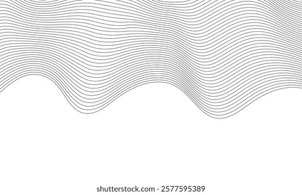abstract black thin line wave pattern suitable for background.