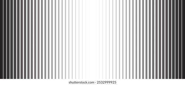 abstract black thin to thick gradient line vector pattern.