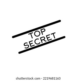 ilustración abstracta de vector de texto de alto secreto negro para plantilla, pegatina, afiche,icono de diseño,signo