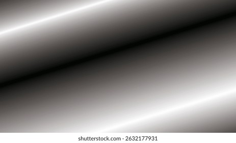 Abstract black transparent background with brushed steel texture and shiny metallic lines