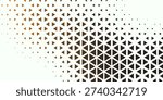 Abstract black triangle geometric pattern background on white background. Halftone triangles pattern. Abstract geometric gradient background. vector Eps 10