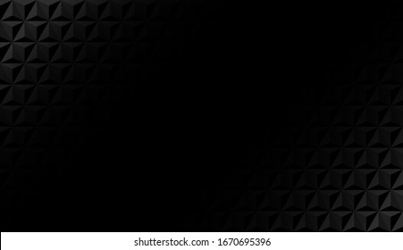 Abstrakter, geometrischer, schwarzer Dreieck-Texturhintergrund, Vektorillustration-Illustration