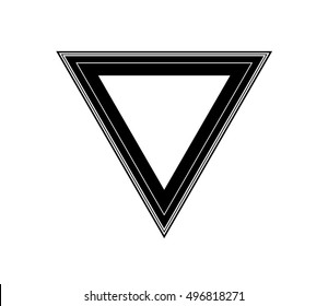Abstract Black Triangle. Minimalistic Geometric Background. Abstract Modern Geometrical Design Template. Vector Illustration