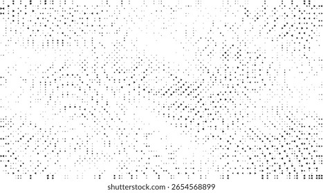 Abstract black triangles scattered across a clean white background in a dynamic pattern