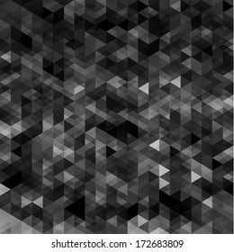 Abstract black trianglular mosaic background