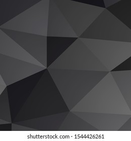 Abstract black triangular background. polygonal style