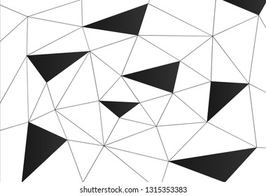 Abstract Black Triangular Polygons Pattern