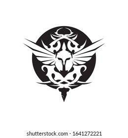 abstract black tribal collection set  flame totem Vector Illustration design
