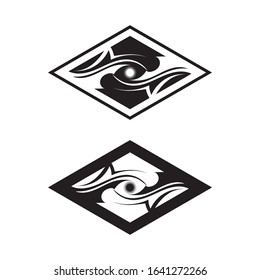 abstract black tribal collection set  flame totem Vector Illustration design
