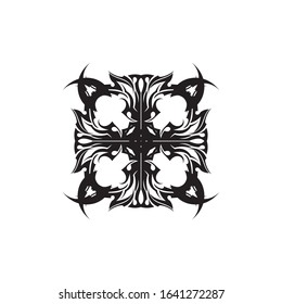 abstract black tribal collection set  flame totem Vector Illustration design
