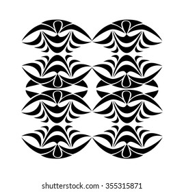  Abstract black tribal ornament