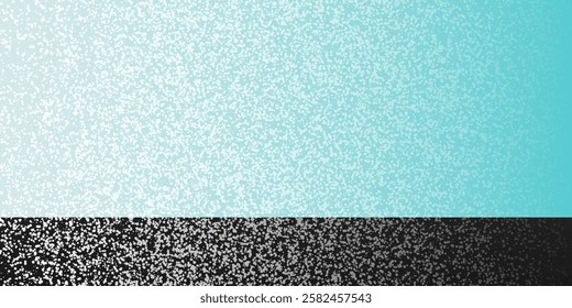 Abstract Black and Turquise Spotted Pattern - Random Placed Spots, Circles of Various Sizes, Grungy Retro Style Texture for Web, Vector Design on Lit Gradient Background