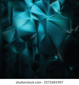 Abstract Black Turquoise Geometric Polygon Background